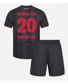 Bayer Leverkusen Alejandro Grimaldo #20 Maglia Gara Casa Repliche 2025-26 Bambino Maniche Corte